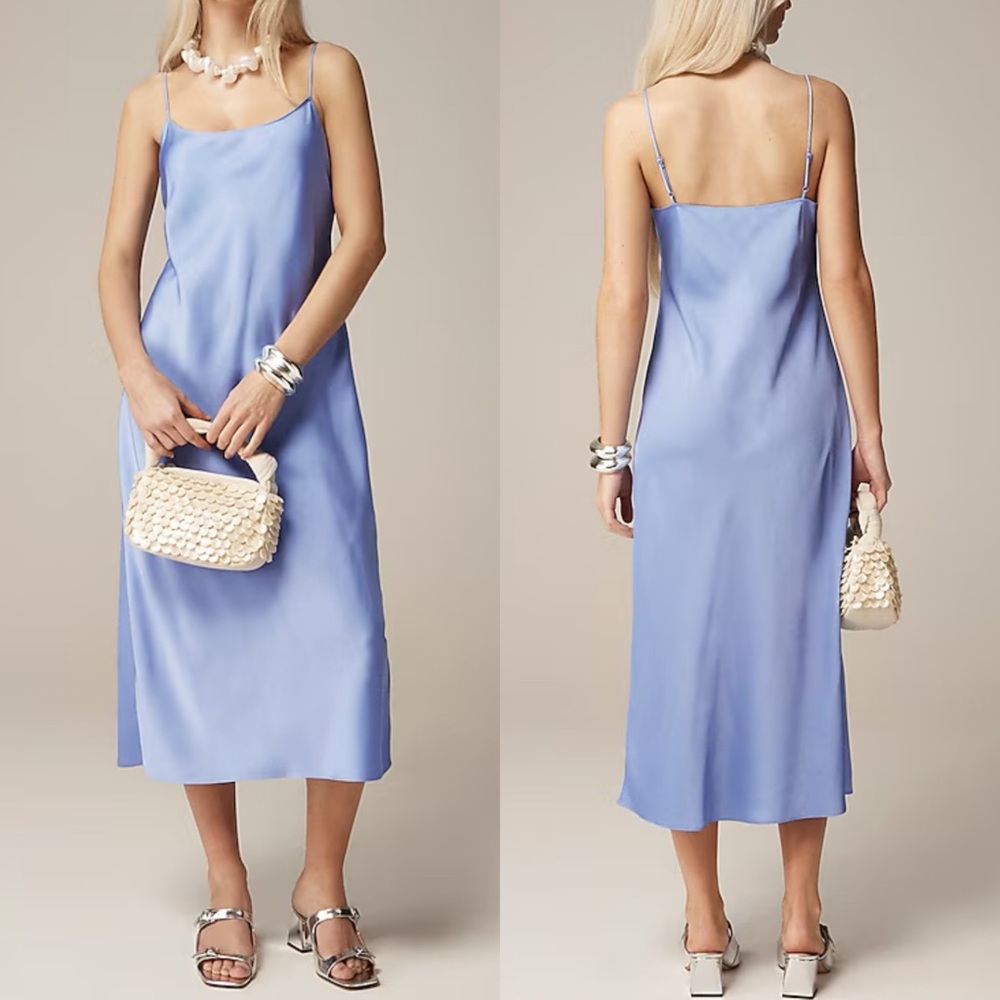 NWT JCREW Gwyneth slip dress in luster charmeuse